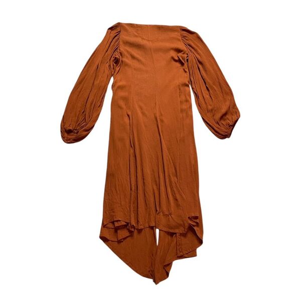 NWT BITTE KAI RAND Sheer Long Cardigan Terracotta Orange Size XS - Picture 3 of 9